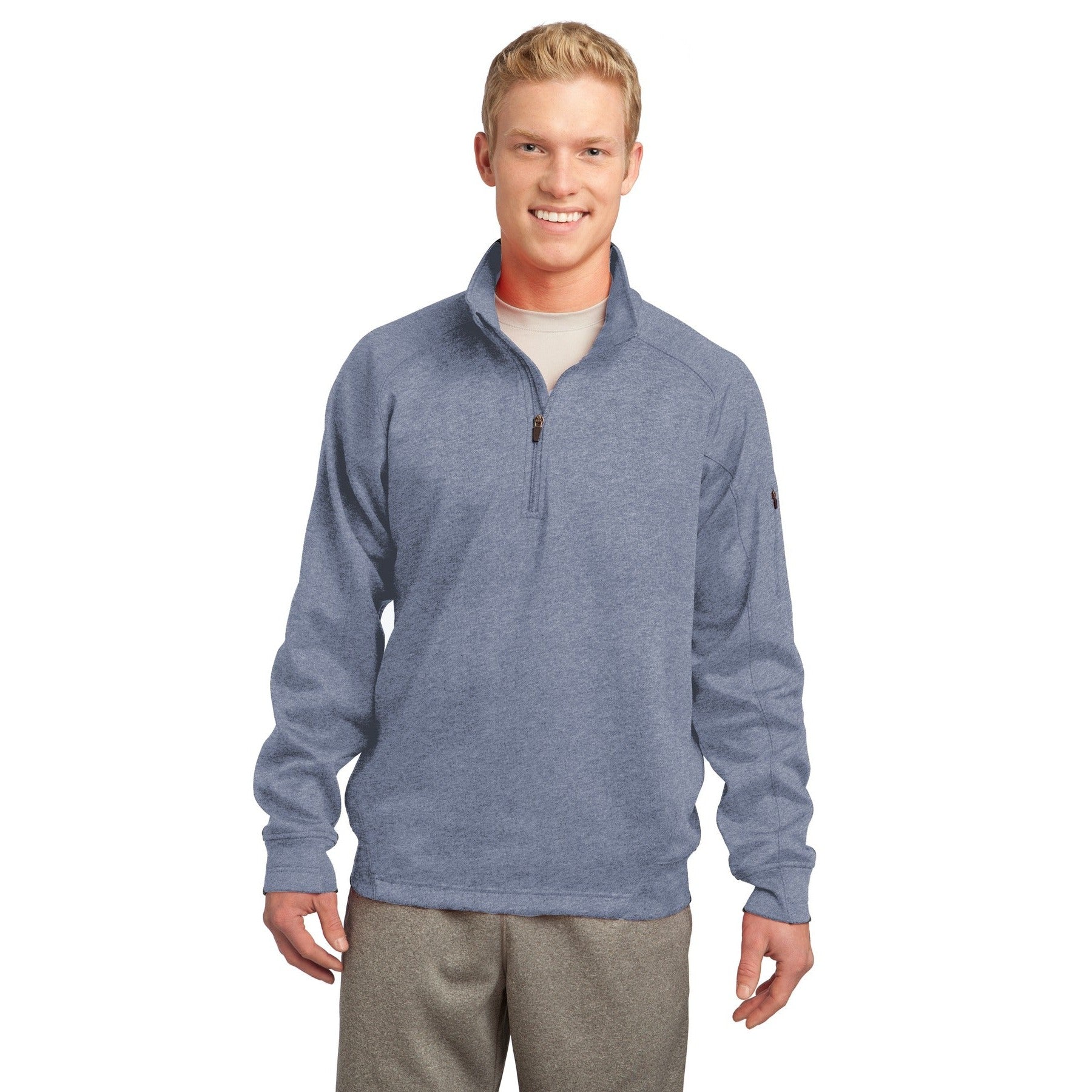 Sport-Tek-Sport-Tek® Tech Fleece 1/4-Zip Pullover. F247-MedTech-3